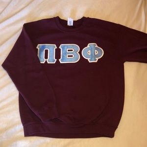Maroon Pi Beta Phi Letters Sweatshirt